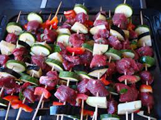 Brochette de boeuf aux légumes