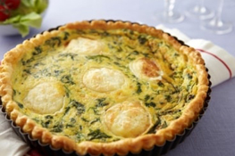 Quiche au épinards et au fromage de chèvre