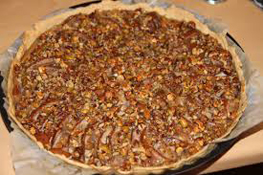 Tarte aux pommes et Fruits secs flambée au pommeau