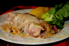 Roulé de jambon aux endives et aux carottes