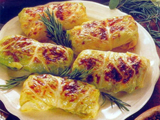 Chou farci à la polenta