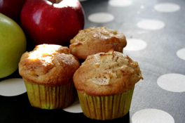 Muffins aux pommes et à la cannelle