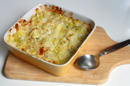 Tartiflette de poireaux