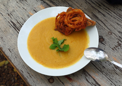 Soupe à la courge et au lait de coco